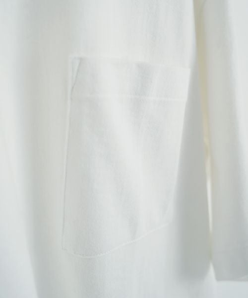YOKO SAKAMOTOヨーコサカモト BIG TUBE POCKET T-SHIRT[WHITE/YS-25SS-102
