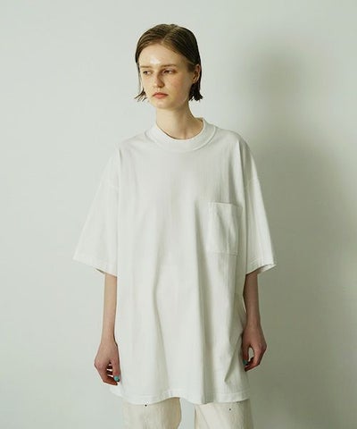 YOKO SAKAMOTOヨーコサカモト BIG TUBE POCKET T-SHIRT[WHITE/YS-25SS-102