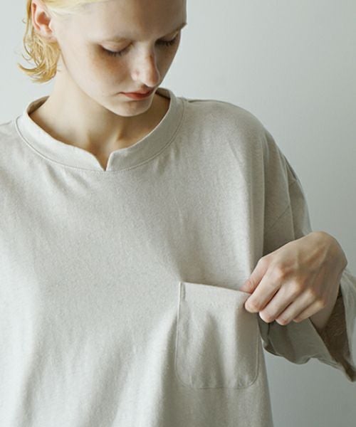 VUヴウstand color t-shirt [CHALK］バルーンTシャツ vu-cut-005