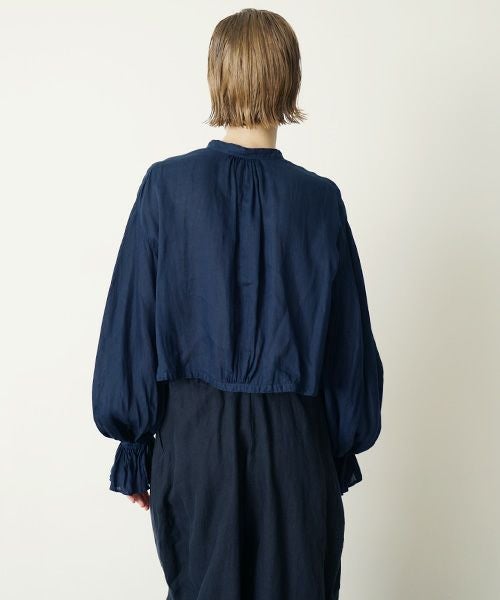 suzuki takayuki スリーブレスシャツワンピース　ブラック suzuki takayuki スズキタカユキ khadi shirtⅠ [T001-14-1/off white
