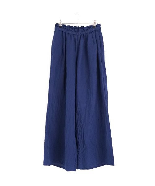 suzuki takayukiスズキタカユキgarthered pants II [S251-32/dark blue]ギャザーパンツ