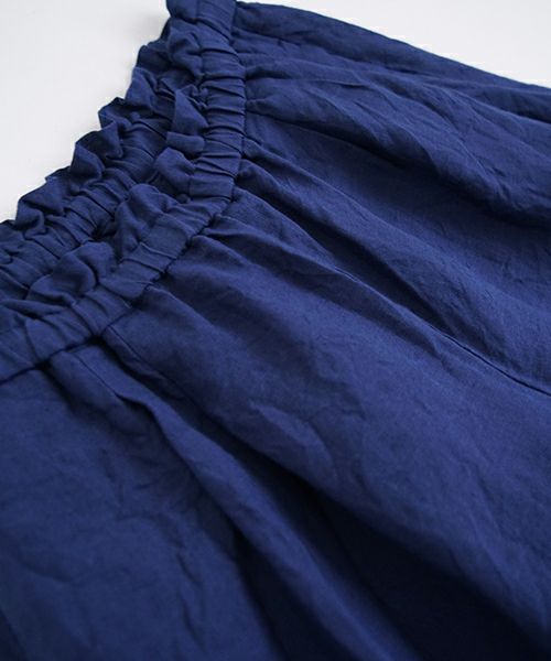 suzuki takayukiスズキタカユキgarthered pants II [S251-32/dark blue]ギャザーパンツ