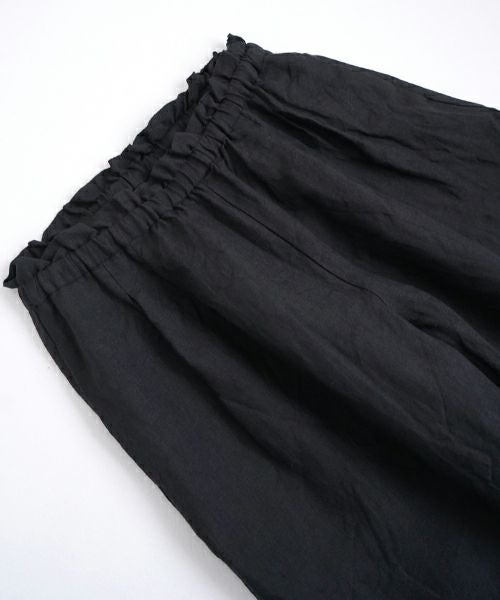 未使用　suzuki takayuki　ワイドテーパードスラックス　黒　8～9分 suzuki takayuki スズキタカユキ wide legged pantsⅠ[A252-11/black]