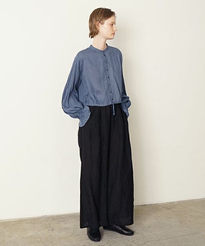 suzuki takayukiスズキタカユキgarthered pants II [S251-32/black]ギャザーパンツ