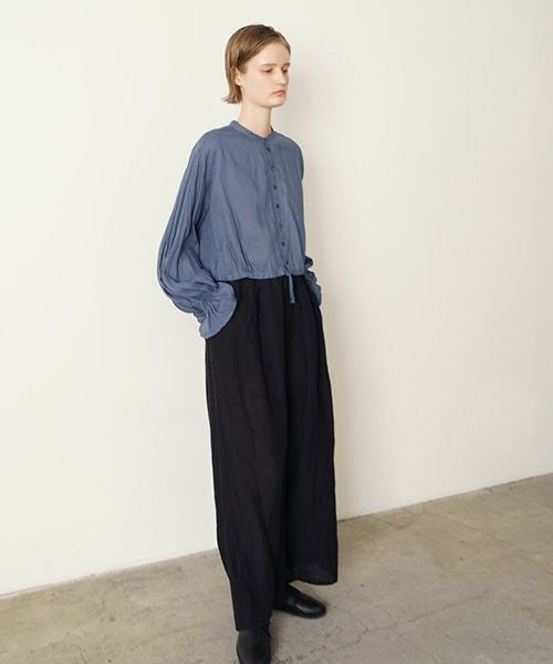 suzuki takayukiスズキタカユキgarthered pants II [S251-32/black]ギャザーパンツ