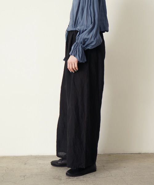 suzuki takayuki スズキタカユキ garthered pantsⅠ[T001-17/black]