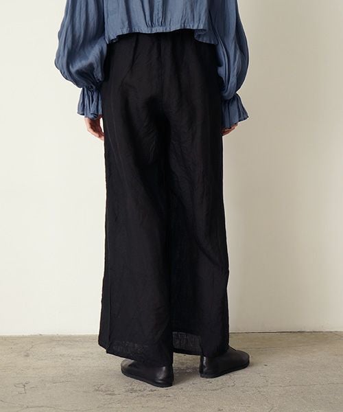 suzuki takayukiスズキタカユキgarthered pants II [S251-32/black]ギャザーパンツ