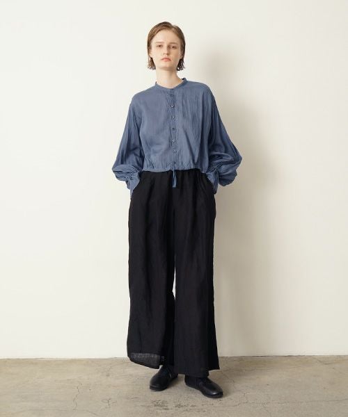 パンツ suzukitakayuki shalwarpants calamintpink suzuki takayuki スズキタカユキ garthered pantsⅠ[T001-17/black]