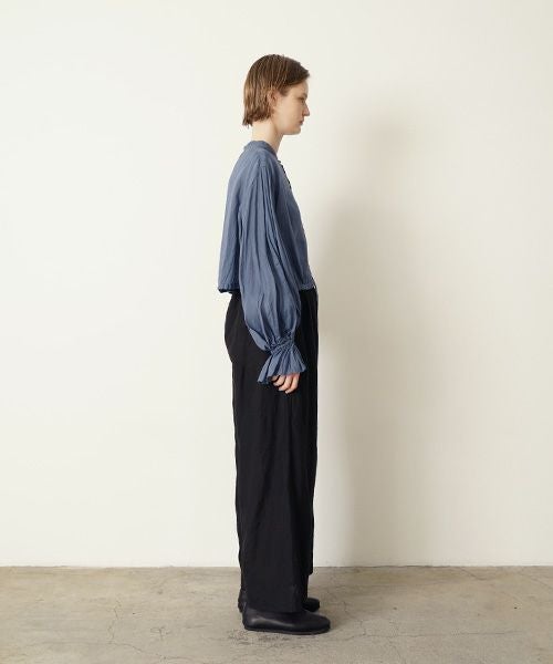 suzuki takayukiスズキタカユキgarthered pants II [S251-32/black]ギャザーパンツ