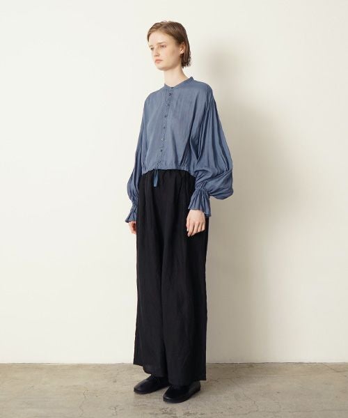 suzuki takayuki スズキタカユキ garthered pantsⅠ[T001-17/black]