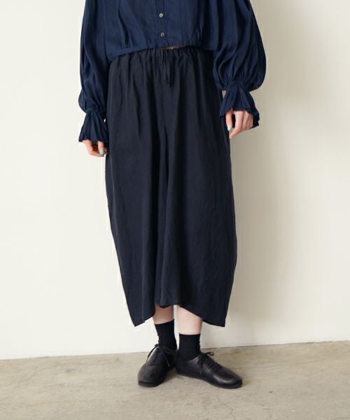 suzuki takayuki スズキタカユキ garthered pantsⅠ[T001-17/black]