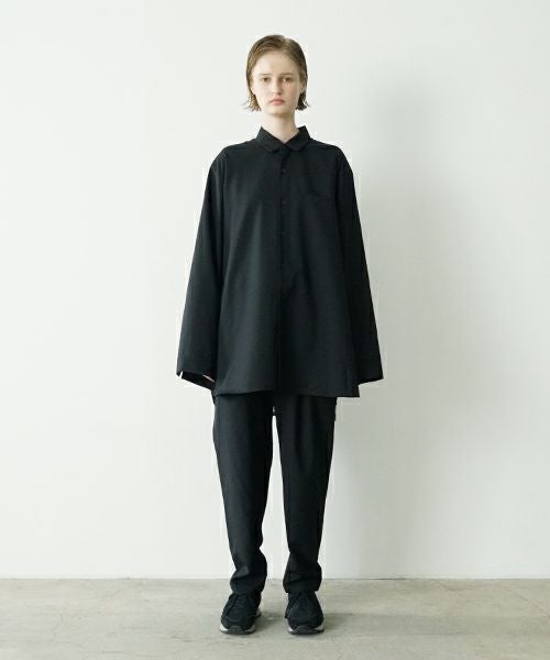 VU ヴウ two slit shirts washable wool [PLAIN×CHECK] vu-sht-004