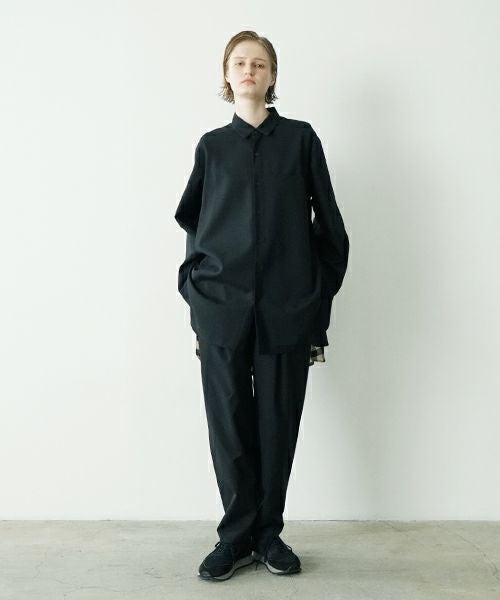 VU ヴウ two slit shirts washable wool [PLAIN×CHECK] vu-sht-004