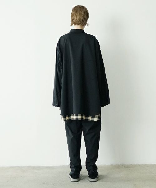 VU ヴウ two slit shirts washable wool [PLAIN×CHECK] vu-sht-004