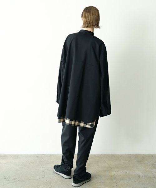 VU ヴウ two slit shirts washable wool [PLAIN×CHECK] vu-sht-004