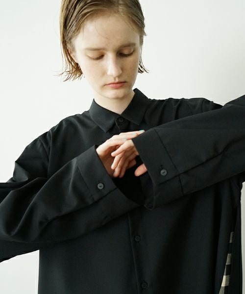 VU ヴウ two slit shirts washable wool [PLAIN×CHECK] vu-sht-004