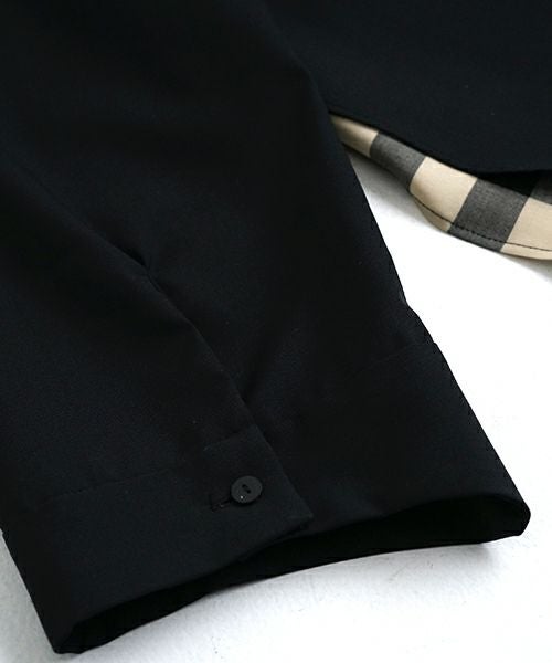 VU ヴウ two slit shirts washable wool [PLAIN×CHECK] vu-sht-004