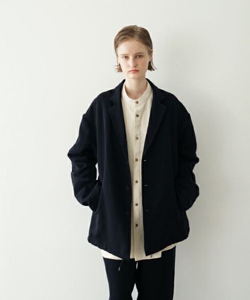 VUヴウwide stand collar shirts nep cotton silk [OFF WHITE] vu-sht-008