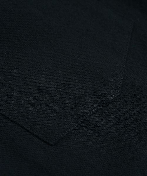 VU ヴウ wide stand collar shirts nep cotton silk [BLACK] vu-sht-008