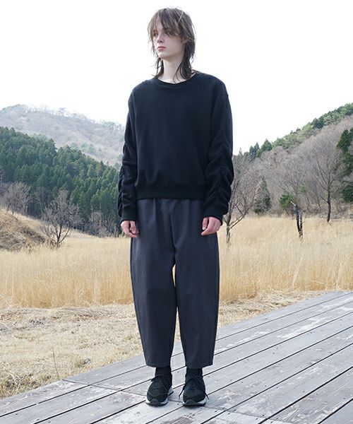 VU ヴウ elastic short sweat cotton wool  [BLACK] vu-cut-011