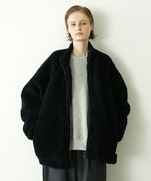 ヴウ ブルゾンコート ブラック 1 VU ヴウ sheep Boa blouson BLACK シープボアブルゾン VU公式通販 正規