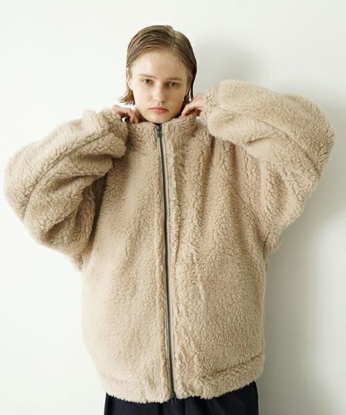 VU ヴウ sheep Boa blouson  [BEIGE] vu-cut-010