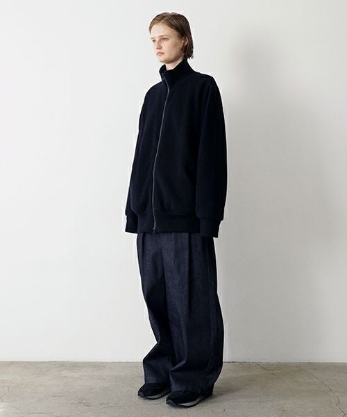 VU ヴウ zip-up cardigan cotton wool [BLACK] vu-cdg-001