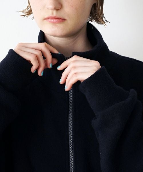 VU ヴウ zip-up cardigan cotton wool [BLACK] vu-cdg-001