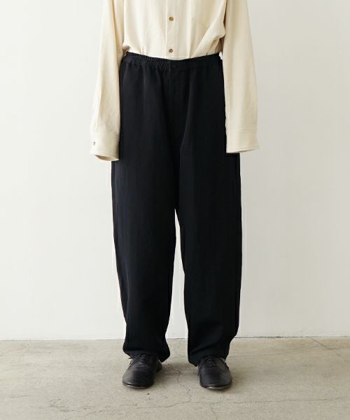 VUヴウeasy pants linen wool [BLACK] vu-pnt-008