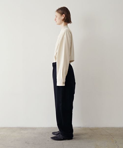 VUヴウeasy pants linen wool [BLACK] vu-pnt-008