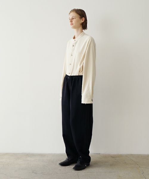 VUヴウeasy pants linen wool [BLACK] vu-pnt-008