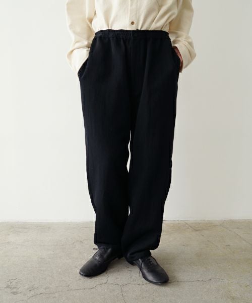 VUヴウeasy pants linen wool [BLACK] vu-pnt-008