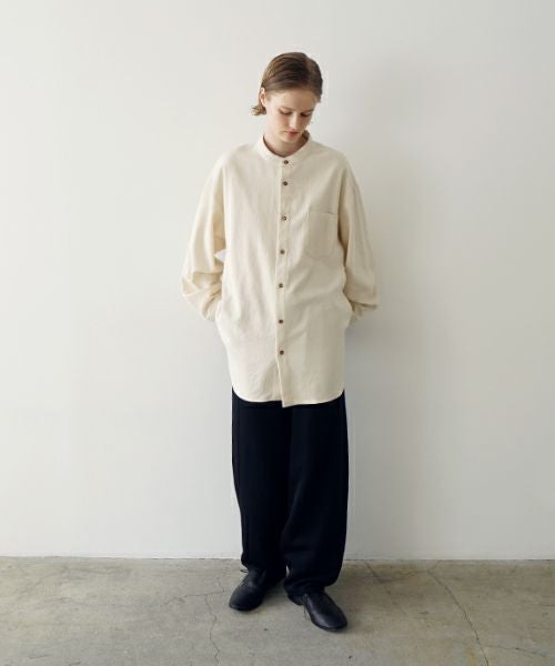 VUヴウeasy pants linen wool [BLACK] vu-pnt-008