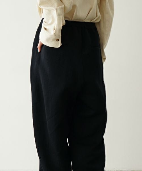 VUヴウeasy pants linen wool [BLACK] vu-pnt-008