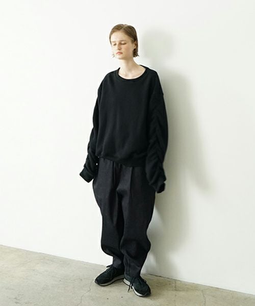 VU ヴウ easy pants  FINX COTTON  [BLACK] vu-pnt-008