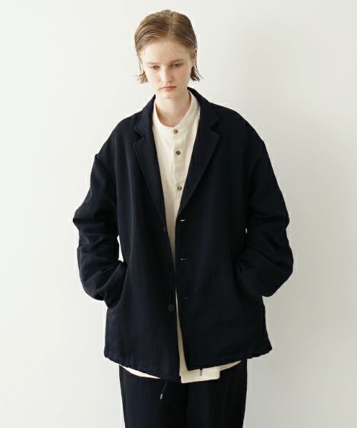 VU ヴウ coach jacket linen wool [BLACK] vu-blu-007