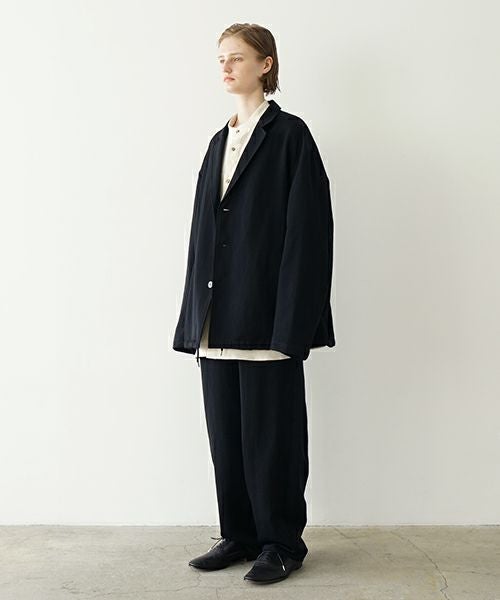 VU ヴウ coach jacket linen wool [BLACK] vu-blu-007