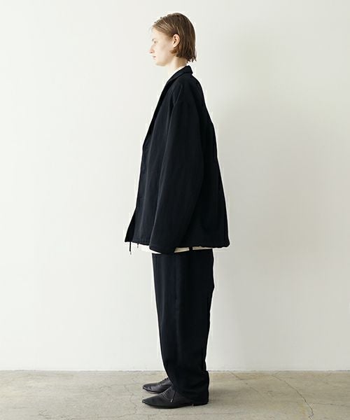 VU ヴウ coach jacket linen wool [BLACK] vu-blu-007