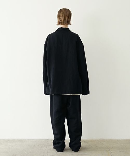 VU ヴウ coach jacket linen wool [BLACK] vu-blu-007