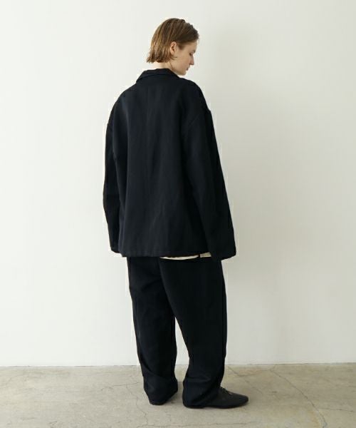 VU ヴウ coach jacket linen wool [BLACK] vu-blu-007