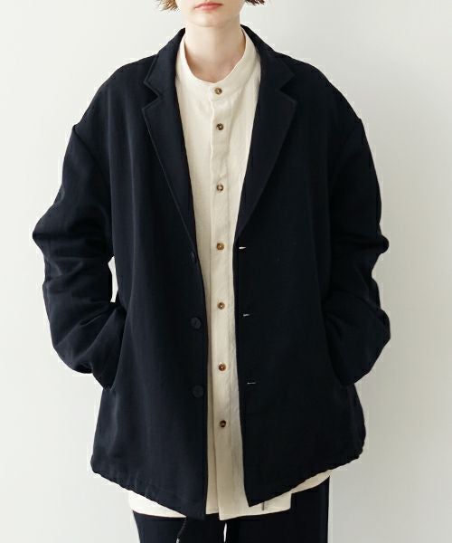 VU ヴウ coach jacket linen wool [BLACK] vu-blu-007
