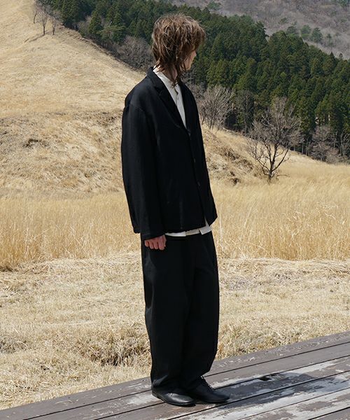 VU ヴウ coach jacket linen wool [BLACK] vu-blu-007