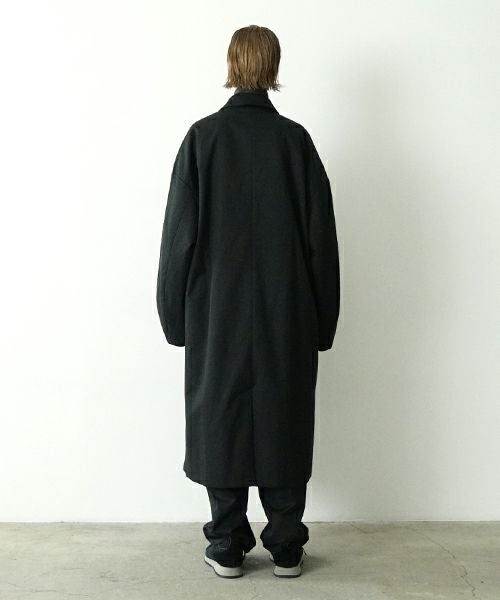 VU ヴウ long soutien collar coat finx cotton BLACK] vu-cot-003
