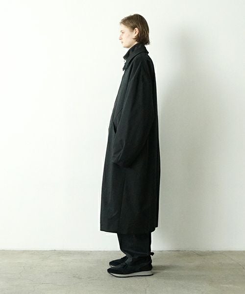 VU ヴウ long soutien collar coat finx cotton BLACK] vu-cot-003
