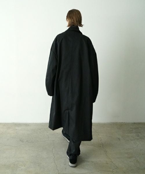 VU ヴウ long soutien collar coat finx cotton BLACK] vu-cot-003