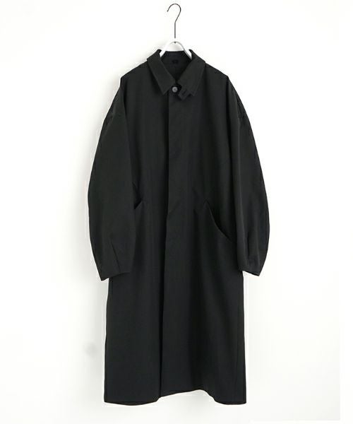 VU ヴウ long soutien collar coat finx cotton BLACK] vu-cot-003