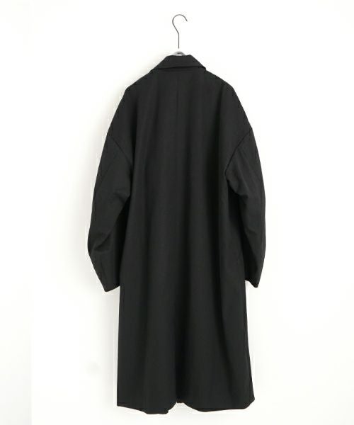 VU ヴウ long soutien collar coat finx cotton BLACK] vu-cot-003