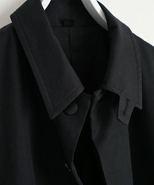 VU ヴウ long soutien collar coat finx cotton BLACK] vu-cot-003