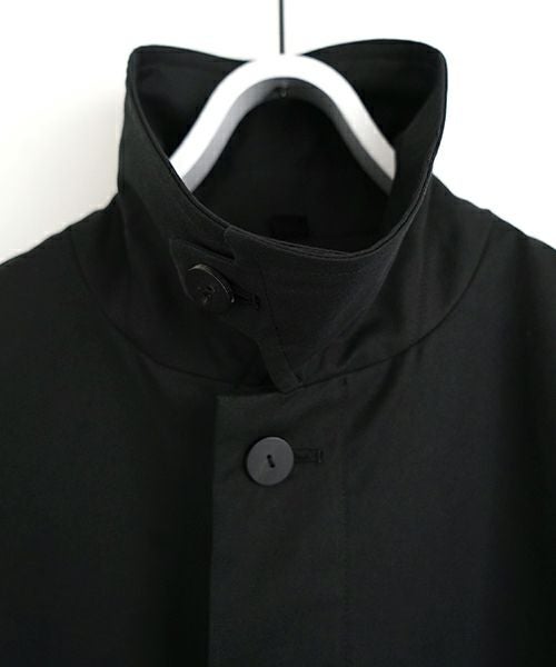 VU ヴウ long soutien collar coat finx cotton BLACK] vu-cot-003