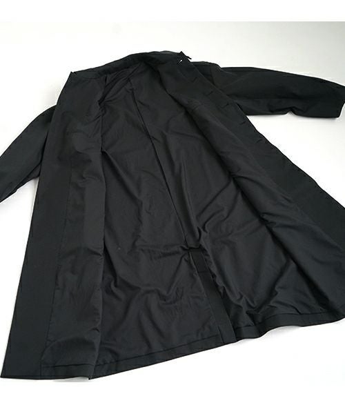 VU ヴウ long soutien collar coat finx cotton BLACK] vu-cot-003